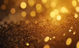 the sunlight shining down on some gold glitter