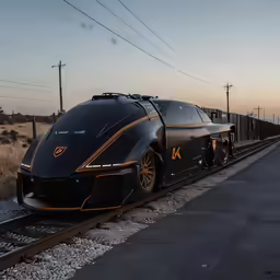 a train that is on the tracks next to grass