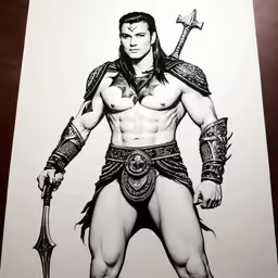 a drawing of a man dressed as the titans