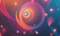 two circles on the ground are seen, with lights coming through them