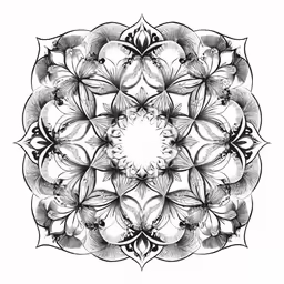 a circular design is shown on the paper