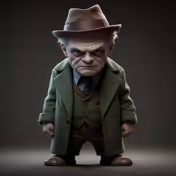 an old man dressed in green coat and tie