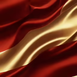 the wavy folds of a silk material