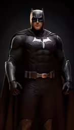 the batman is dressed in black and brown