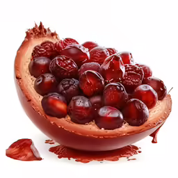 a bowl filled with berries next to some chocolate