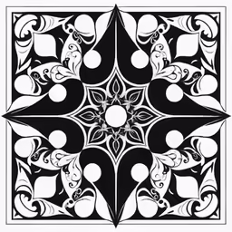 a black and white drawing of a flower