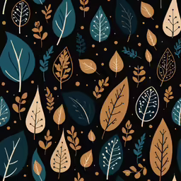 some leaves that are on top of a black background