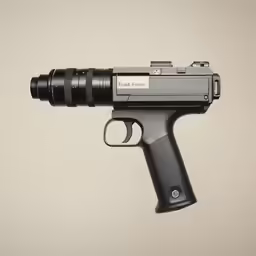 a black gun with a camera on its sightseeing