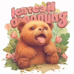 the brown bear is smiling for the camera