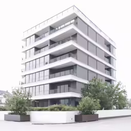 the building has a lot of windows to look at