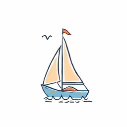 a white sail boat sailing on the ocean