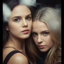 a beautiful young couple standing next to each other