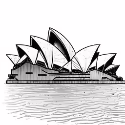 the sydney opera building is seen on a sunny day