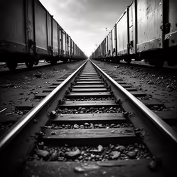 multiple railroad tracks extending to different train cars