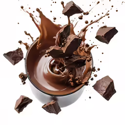 a full view of some chocolate being spilled