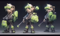 three images of different types of action figures