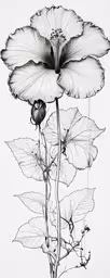 the lily is ready to bloom in the pond,flower from a drawing by artist tom walker