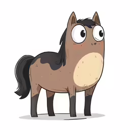 an animal character with eyes and hair, in a cartoon