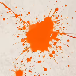 orange splats on white background in the middle of a photo