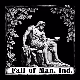 a black and white drawing of the statue of the roman god, the hero of the war