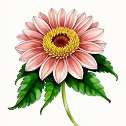 an illustration of a flower on a white background