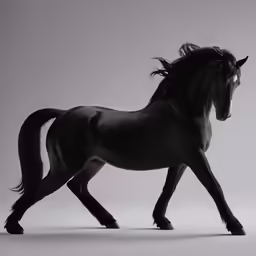 the beautiful horse is running on the ground