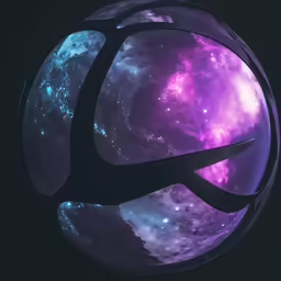 an object is shown in front of a dark sky