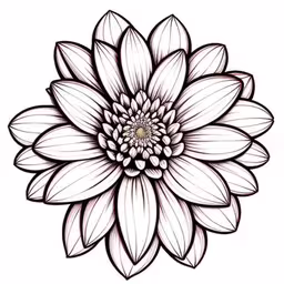 a black and white image of a large flower,flower tattoo designs by top tattoo artists on devimage