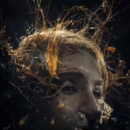 a girl with some hair on her head