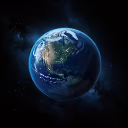 the planet with stars and dust