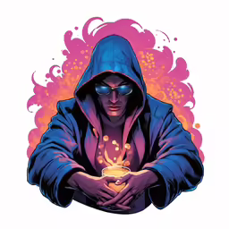 a man holding a bowl with smoke coming out of it