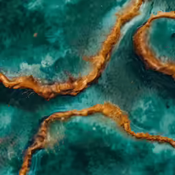 this is a photo of the ocean water from above