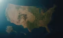 an aerial photo of the united states taken from space