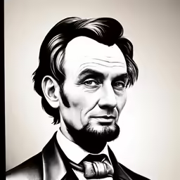 black and white photo of abraham lincoln