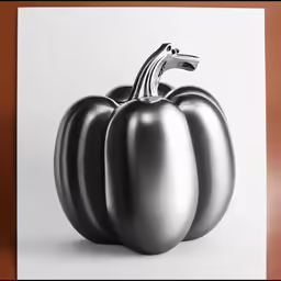 a large art print of three bell peppers