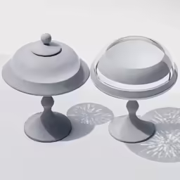 an image of two grey bowls and plates