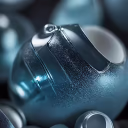 there is an ornament made of metallic foil
