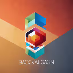 a picture of an orange and blue cube,a photo taken in a room with the text backkalagan written on it
