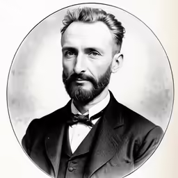 the portrait of a man in a suit and bow tie