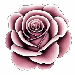 rose on a white background - free image gratification,an image of a rose on a white background,an image of a pink rose in color,a flower on the side of a paper,a drawing of a rose that is pink