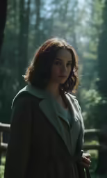 an image of a woman in the woods