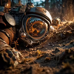 an image of a gopro camera in the dirt