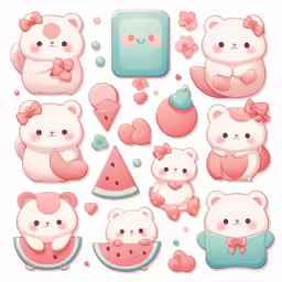 some type of stickers with different designs