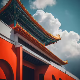 a beautiful photo of the oriental style building