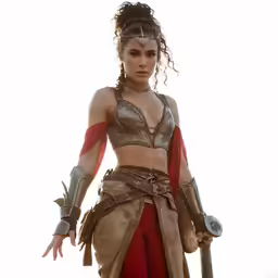 the female character is dressed in a very ornate outfit