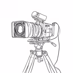 the camera attached to a tripod