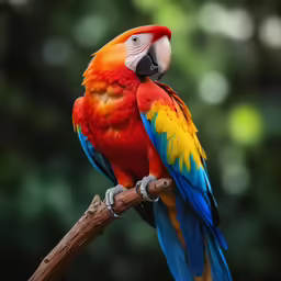 the colorful bird is perched on the branch of a tree