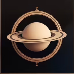 a large white object with a gold border around it