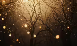a blurry picture shows the snow and trees