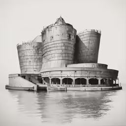 a very large building made out of concrete